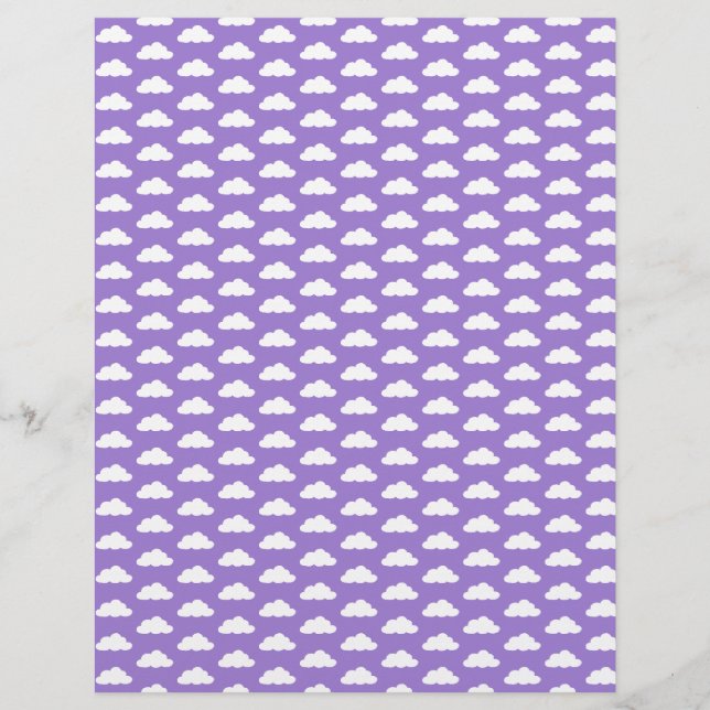 Papier de fabrication de la carte Motif Cloud viol (Devant)