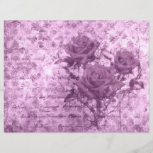 Papier de journal intime vintage rose violet - Scr