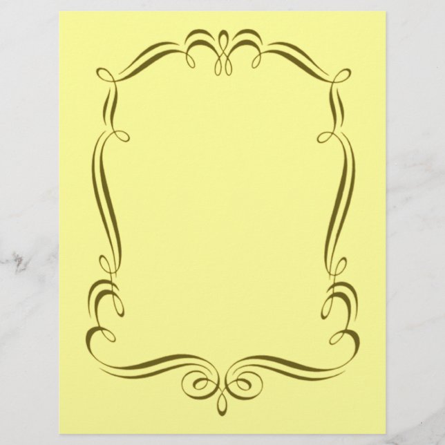 Papier de la conception du cadre de l'or (Devant)