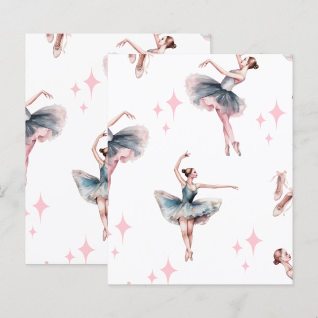 Papier de la danse de Ballerina (Devant / Derrière)