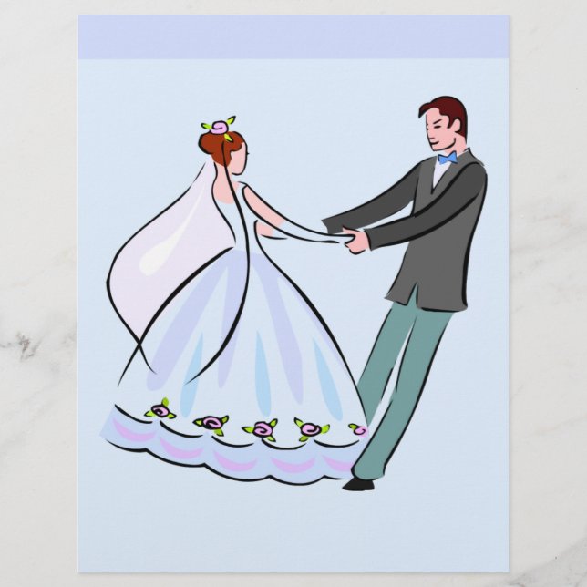 Papier de la mariée et du bloc-notes (Devant)