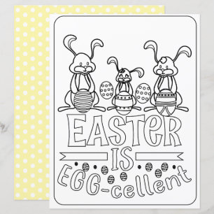 Papier de la page de coloration de lapin et d'oeuf