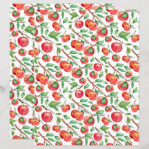 Papier de mise à la page des pommes