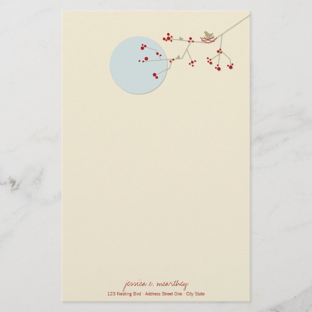 Papier de papeterie de baby shower de famille (Devant)
