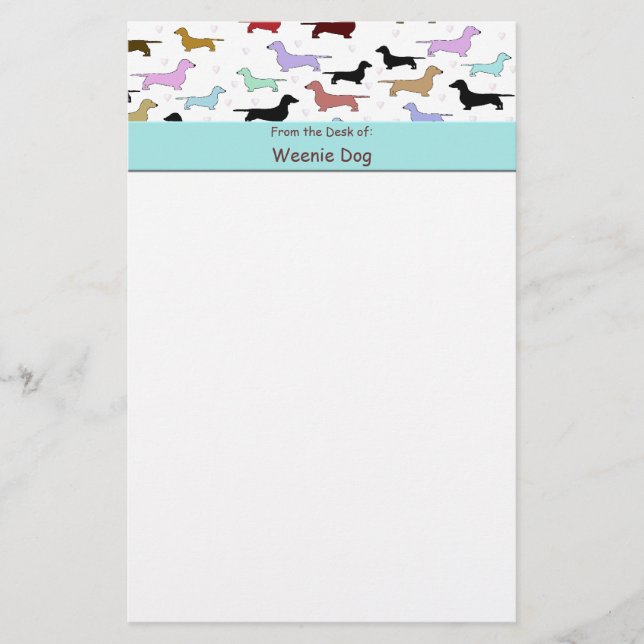 Papier de papeterie de teckel (Devant)