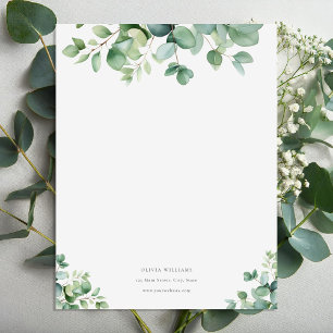 Papier de papeterie Eucalyptus personnalisé