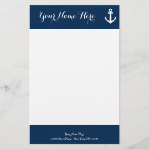 Papier de papeterie marine bleu marine