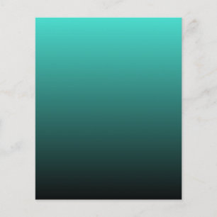 Papier de papeterie minimaliste Turquoise noir