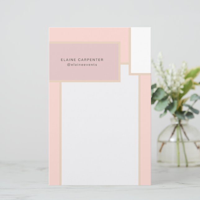 Papier de papeterie moderne du milieu du siècle (Debout devant)