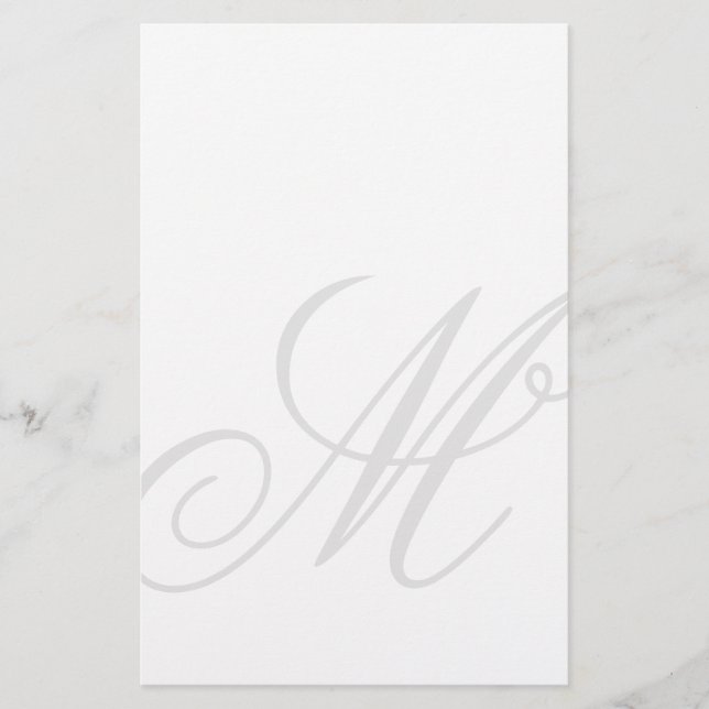 Papier de papeterie monogramme personnalisé (Devant)