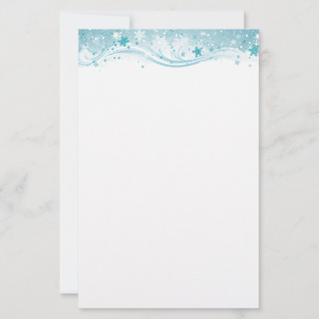 Papier de papeterie pour les flocons de neige (Devant)