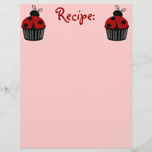 Papier de recette de coccinelle Ladybug