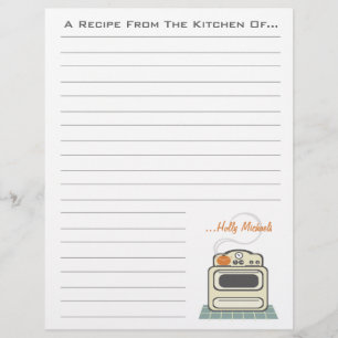 Papier de recette Retro Stove Modern Kitchen