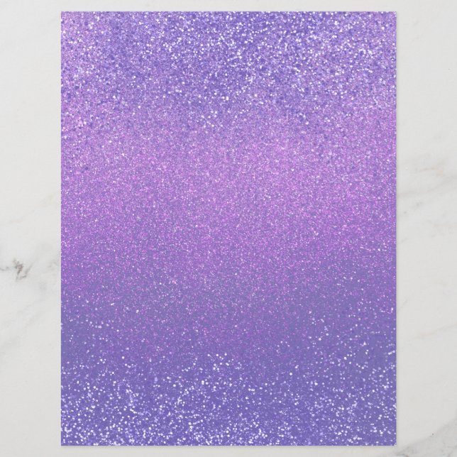 Papier de scrapbook violet et rose Ombre Shimmer (Devant)