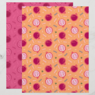 Papier de scrapbooking à motif de grenade