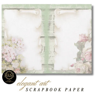 Papier de scrapbooking – Éphémère floral vintage