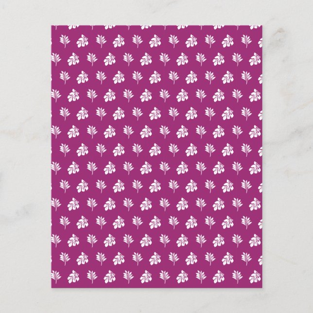 Papier de scrapbooking Feuille blanc tropical (Devant)