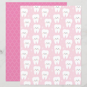 Papier de scrapbooking pour fille première dent bé