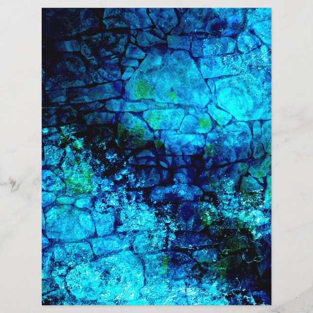 Papier de scrapbooking texture du fond océanique (Devant)