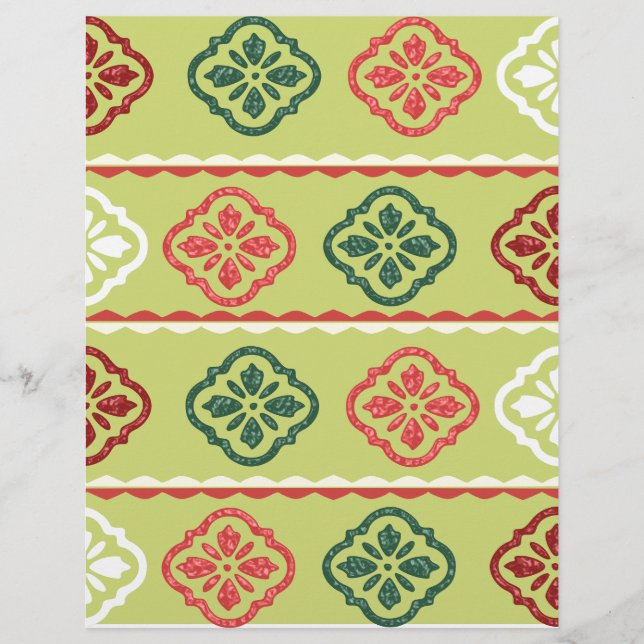 Papier de scrapbooking texturé vert (Devant)