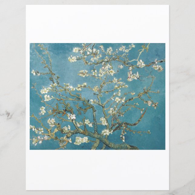 PAPIER DE SCRAPBOT : VAN GOGH : ALMOND BLOSSOM (Devant)