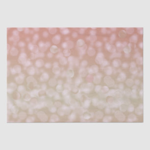 Papier de soie à effet bokeh rose et crème