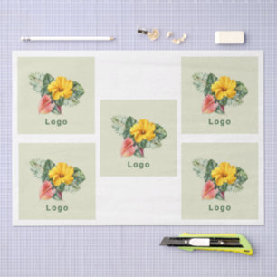 Papier de soie à modèle de grand logo