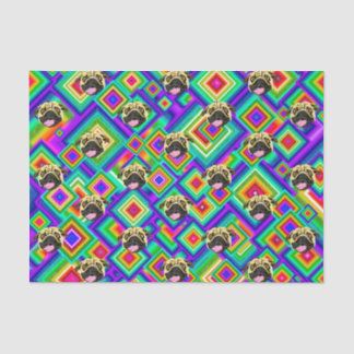 Papier de soie à motif de chien psychédélique