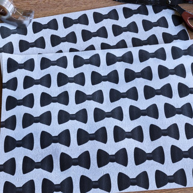 Papier de soie à motif de nœud papillon de smoking ( Bow Tie Pattern Tissue Paper)