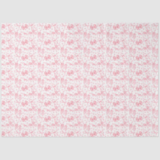 Papier de soie à nœuds roses et à pois