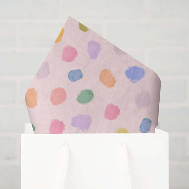 Papier de soie à points de bonbon (Sac cadeau)