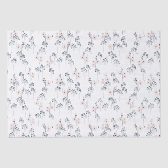 Papier de soie aquarelle fleur sauvage (Recto)