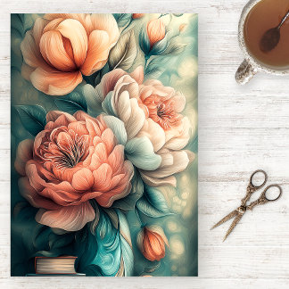 Papier de soie aquarelle floral vintage