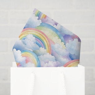 Papier de soie arc-en-ciel, découpage arc-en-ciel