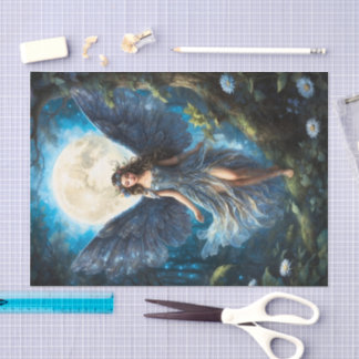 Papier de soie bleu céruléen de fée