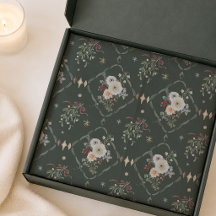 Papier de soie botanique de Noël