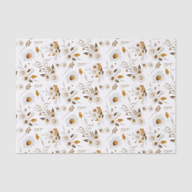 Papier de soie botanique floral (Recto)
