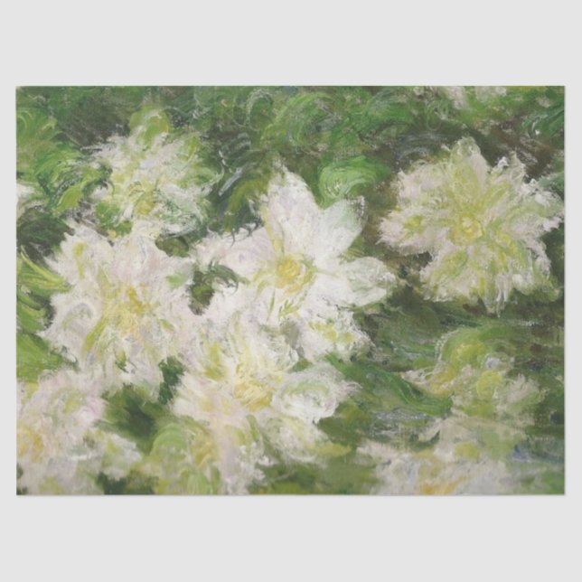 Papier de soie Clematite blanche de Claude Monet (Recto)