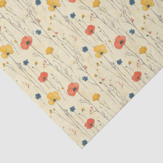 Papier de soie Coquelicot Rustique