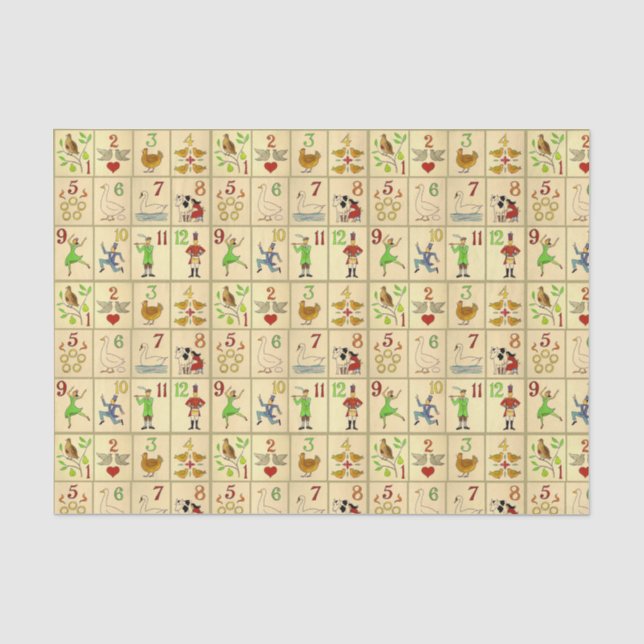 papier de soie de la soie 10lb, blanc DOUZE JOURS (Recto)