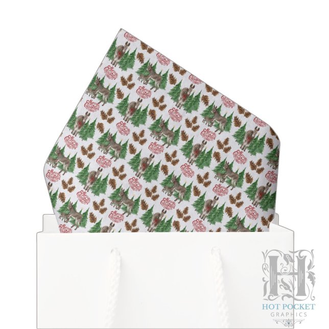 Papier de soie de Noël Âne Rustique (Créateur téléchargé)