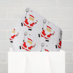 Papier de soie de Noël de badminton