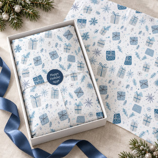 Papier de soie de Noël d'entreprise avec cadeaux b
