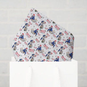 Papier de soie de Noël Jiu Jitsu blanc