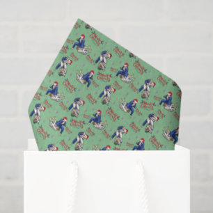 Papier de soie de Noël Jiu Jitsu en vert