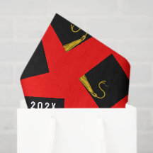 Papier de soie de remise des diplômes rouge