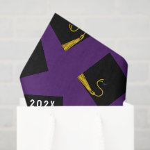 Papier de soie de remise des diplômes violet