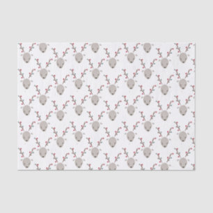 Papier de soie de soie adorable de renne de cerfs