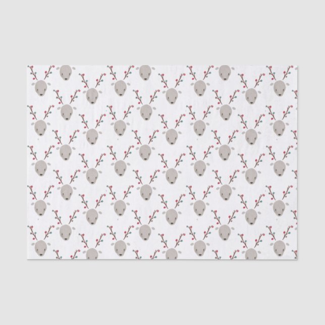 Papier de soie de soie adorable de renne de cerfs (Recto)