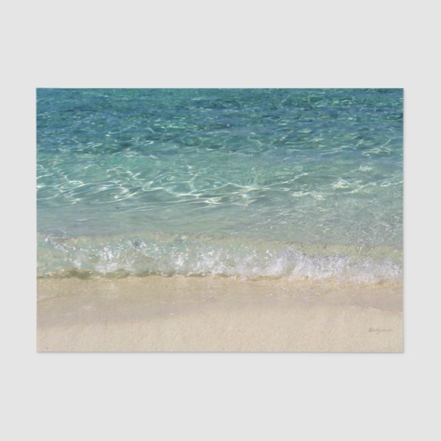 Papier de soie de soie bleu tropical de l'eau 2 (Recto)